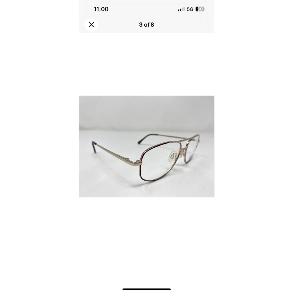 Modern Optical JOEL DEMI AMBER 54-16 Metal Full Rim Eyeglasses Frame F368 Square - Picture 11 of 11